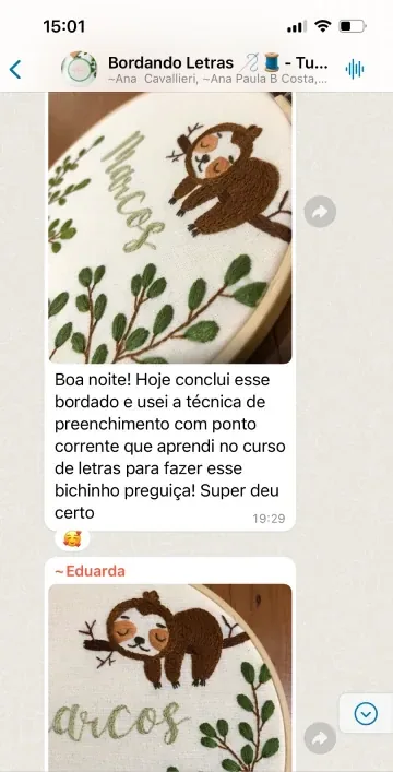 Depoimento de aluna