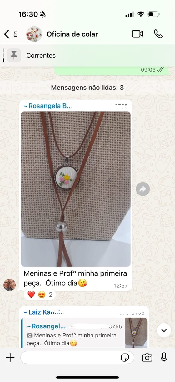 Depoimento de aluna